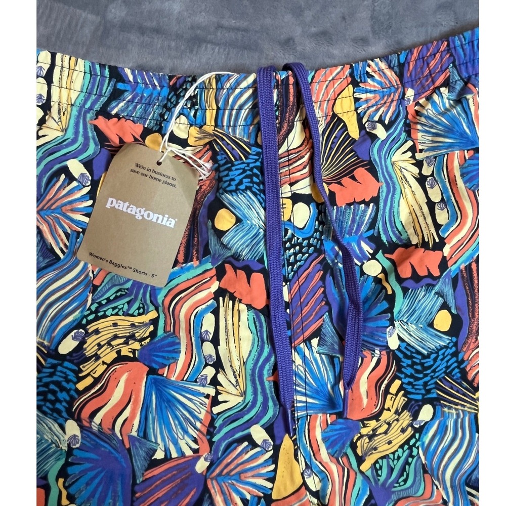 Patagonia Womens Baggies 5in Pitch Blue Swim Board Shorts 57059 NEW - Picture 2 of 7